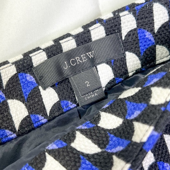 J Crew Blue and White Pattern Skirt - Picture 3 of 5